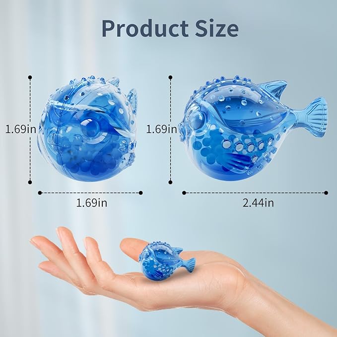Humidifier Cleaning Fish: 12 Packs Humidifier Tank Cleaner Ball Compatible with Most Humidifiers, Purifier Water, Prevents Hard Water Build-Up, Filters Mineral Deposits, Remove Odor