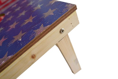 Cornhole Boards Set Regulation Size - 4'x2' Premium Solid Wood Corn Hole Toss Game with 8 Bean Bags