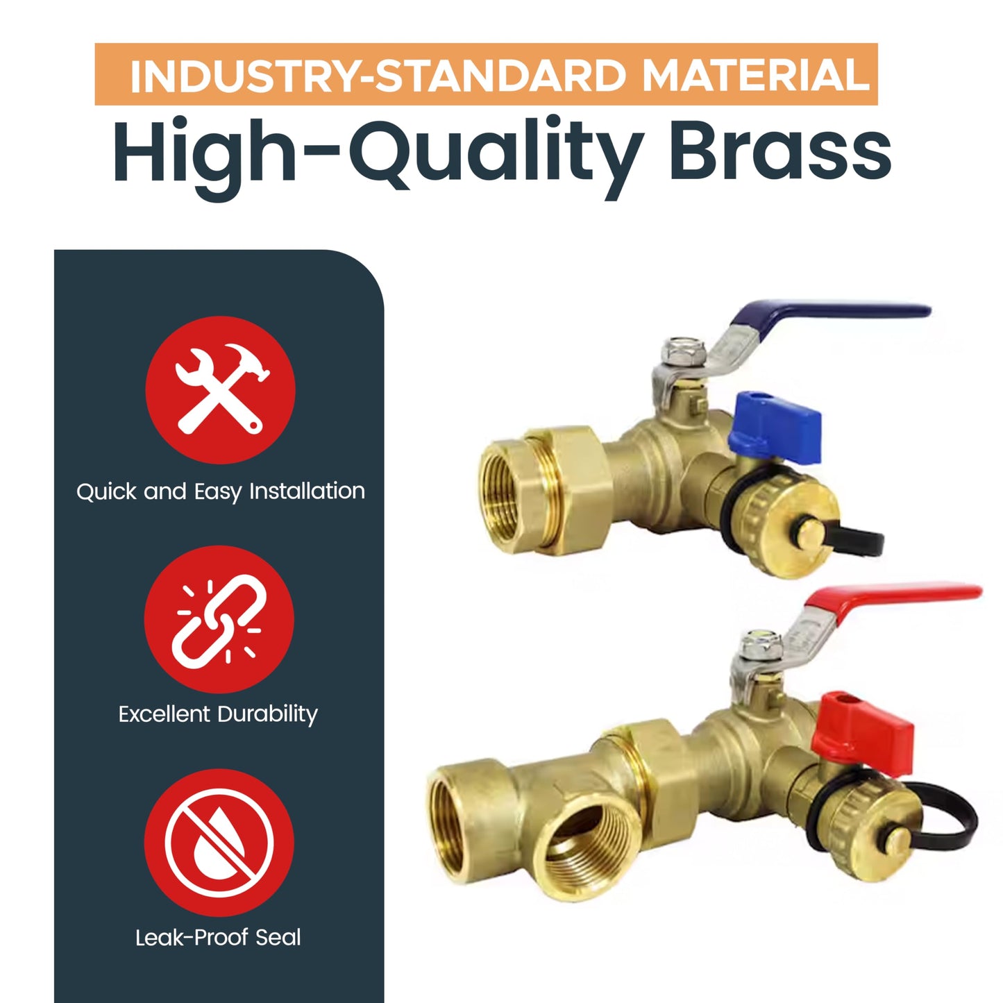 CMI Inc - 3/4 Inch IPS Female Threaded Complete Tankless Water Heater Valve Kit with Pressure Relief Valve Water and Gas Connectors - Compatible with Most Tankless Water Heater Brands