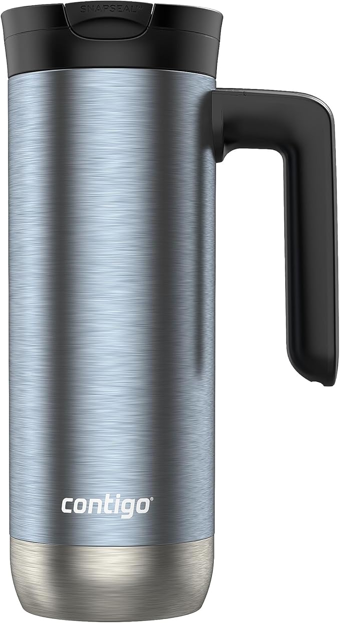Contigo Superior 2.0 Stainless Steel Travel Mug with Handle Leak-Proof Lid Double-Wall Insulation for Hot & Cold Beverage...