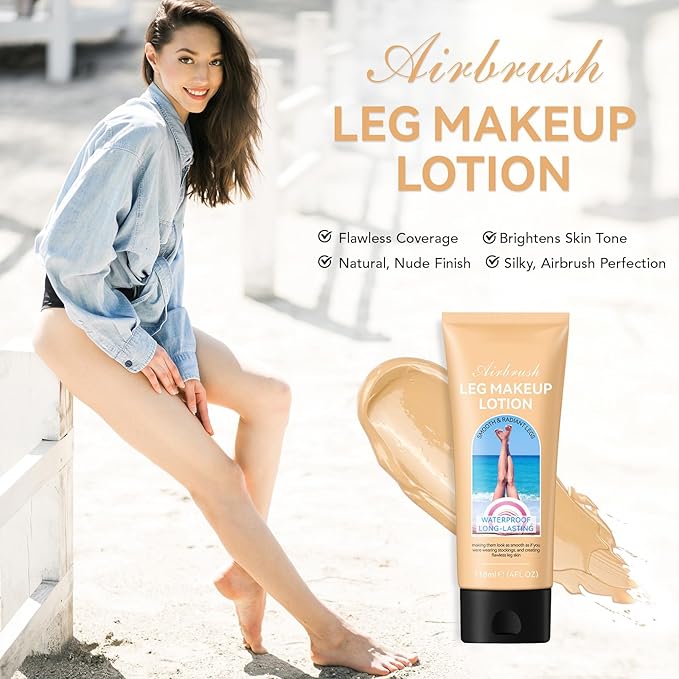 Leg Makeup Waterproof No Transfer, Leg And Body Scar Cover Up, Tattoo Cover Up Makeup Waterproof For Long Lasting, Even Skin Tone, Natural Radiance, For All Skin Tones (#02 Medium Glow)
