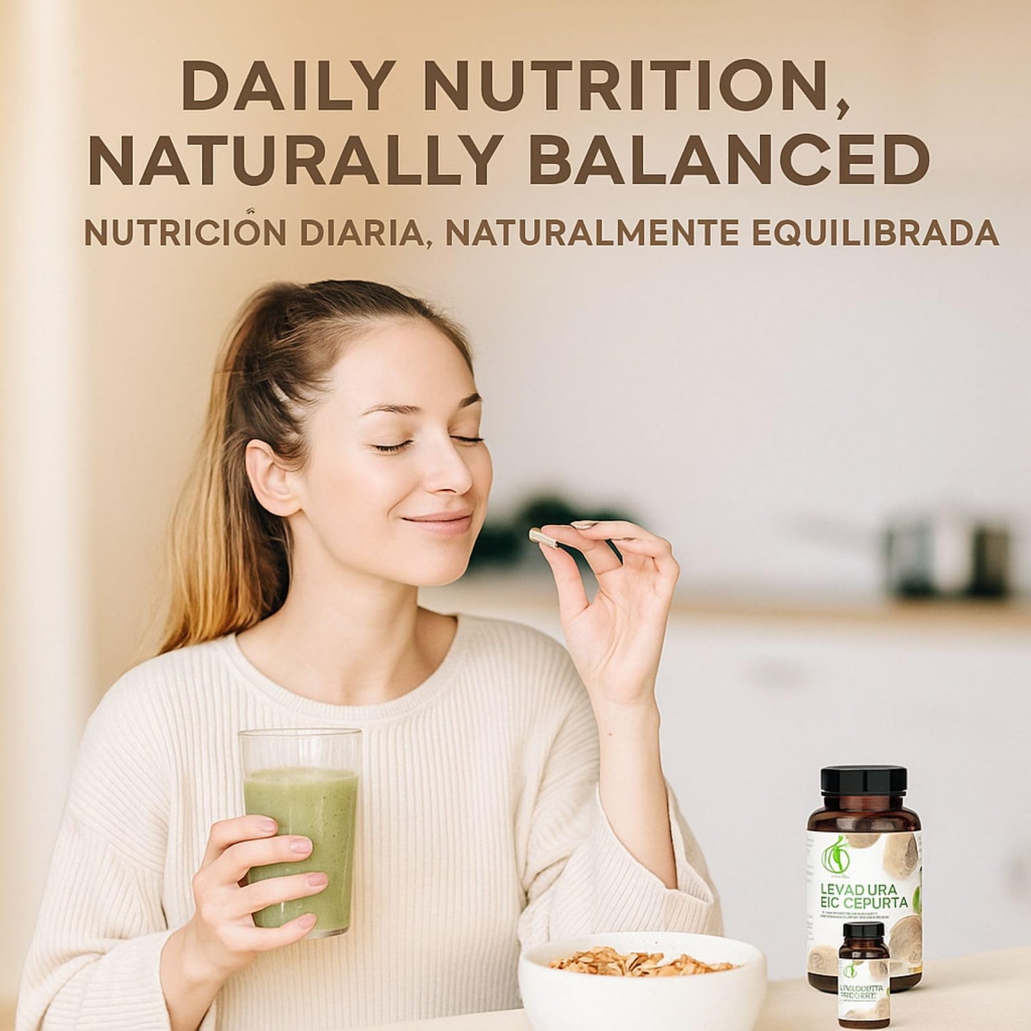 Levadura De Cerveza (Brewer’s Yeast Capsules) – 1500 mg Per Serving, 90 Veggie Caps – 100% Natural, Made in USA – Nutrient-Rich Superfood for Digestive & Immune Support | Dietary Supplement