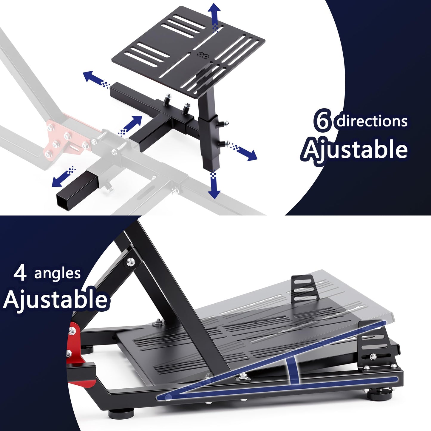 Racing Simulator Stand Cockpit Frame (No Seat) Steering Wheel Stand Support for Logitech G29/G920/G923/G27/G25 for Thrustmaster T248/T300/TS-PC/TS-XW/T500/T500RS/T300RS/TX/TMX