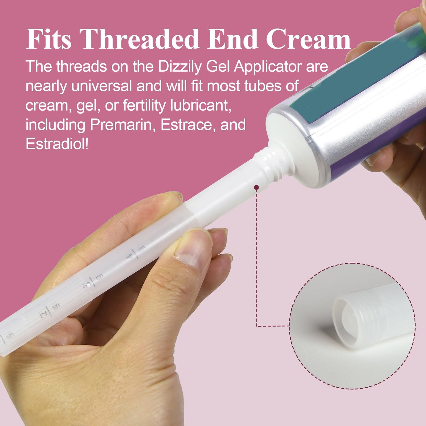 20 Packs Disposable Vaginial Cream Applicators - Fits Premarin, Estrace, Preseed, Lubricants, Creams and Most OTC Gels, Individually Wrapped Feminine Care Applicator with Dosage Markings