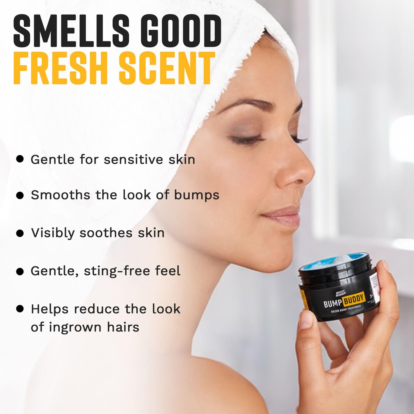 Bump Buddy After Shave Cream, Helps Reduce Razor Bumps & Discomfort Post-Shave for Head, Face, Neck, Underarms, Legs, Bikini Area, 50 ml