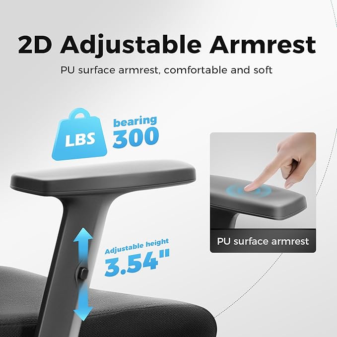 MAISON ARTS Mesh Office Chair Set of 4, Ergonomic Home Desk Chair with Lumbar Support, Mid-Back Computer Task Chair with Breathable Mesh and Adjustable Armrests for Home Office