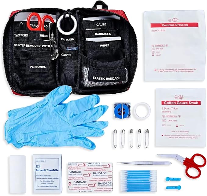Surviveware 51 Pcs Comprehensive Premium Survival First Aid Kit - Medical Emergency Kit for Travel Camping Gear, Home Esse...