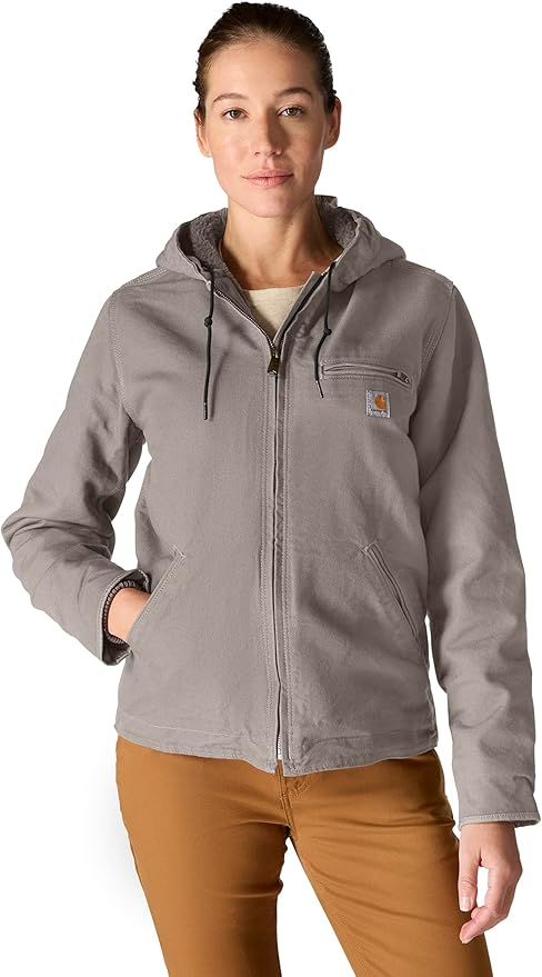 Carhartt Women's Loose Fit Washed Duck Sherpa Lined Jacket