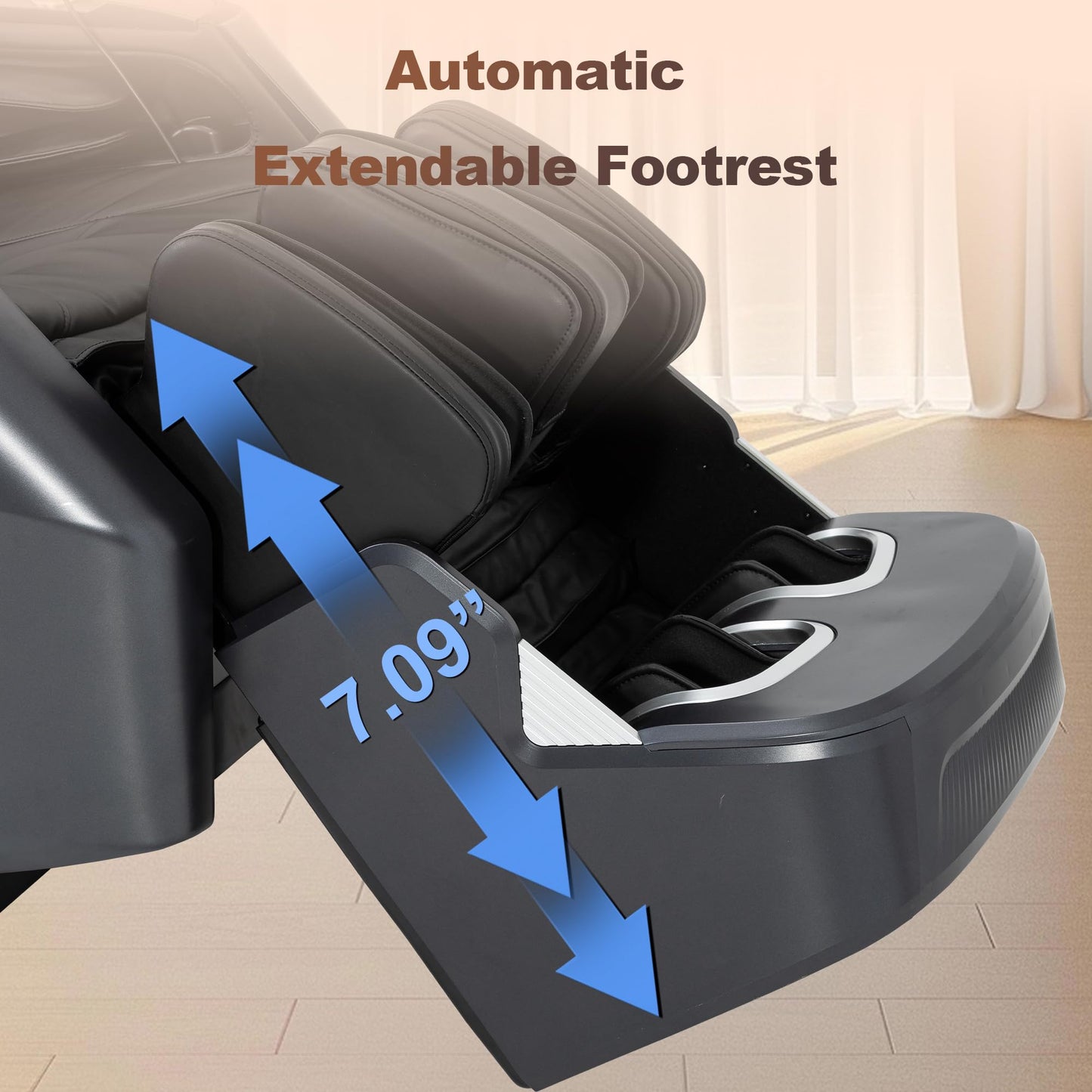 MassMAX Massage Chair for Stretch & Flexibility - 4D Full Body Recliner with Flexible 172°SL Track, Calf Kneading, Auto Footrest & 22 Modes for Premium Comfort A675 Black