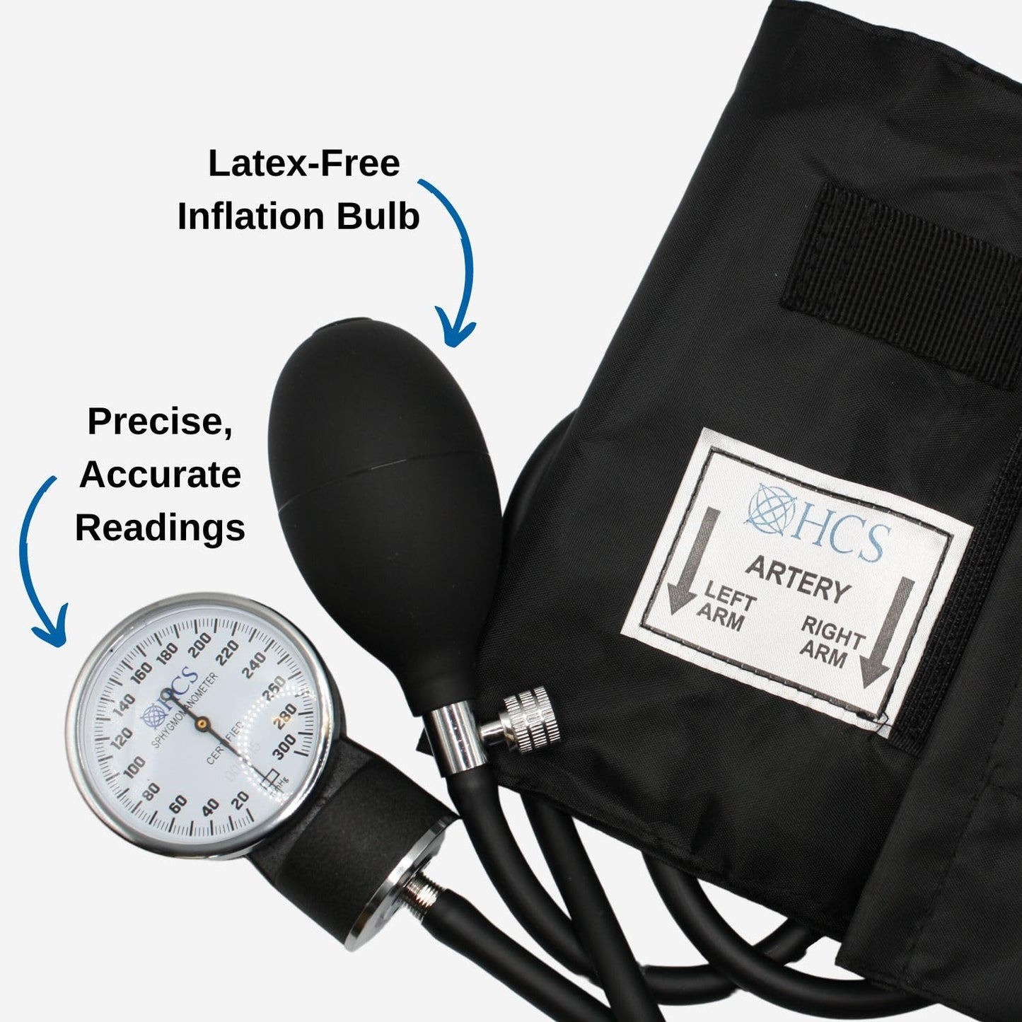 HCS Small Blood Pressure Cuff, Manual - Adult Small BP Cuffs - Manual Blood Pressure Cuff Arm Monitor - Aneroid Sphygmomanometer - Medical Grade, Home Use, Elderly Care - w/Carrying Case