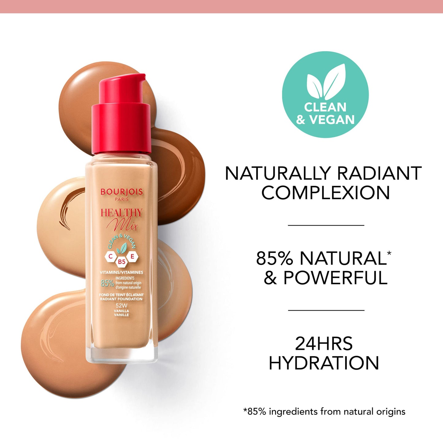 Bourjois Healthy Mix Clean & Vegan Foundation - 53W Light Beige