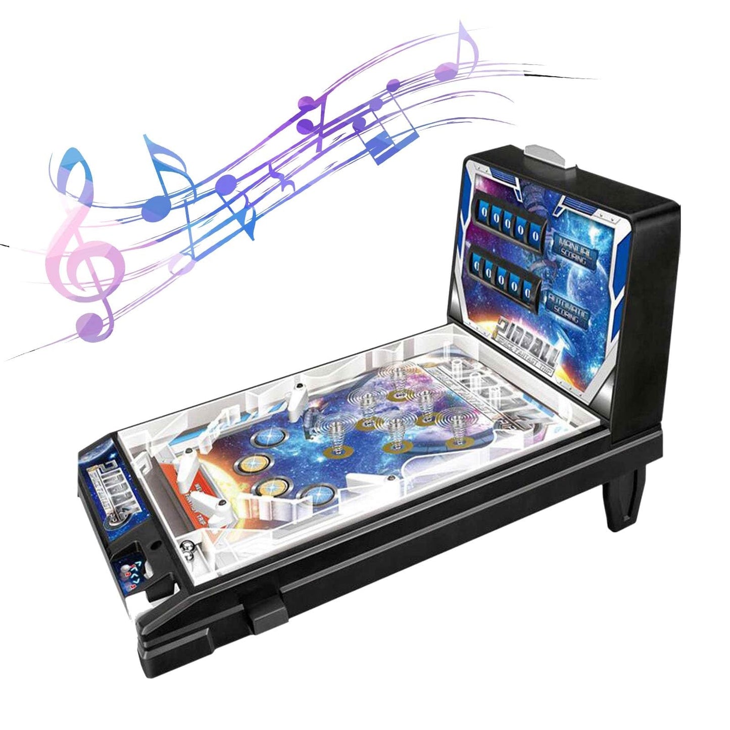 HALFS Electronic Tabletop Classic Pinball Toy Arcade Pinball Toy Electronic Arcade Toys Children with Digital Scoreboard for Family Activities Parent Child Interactive