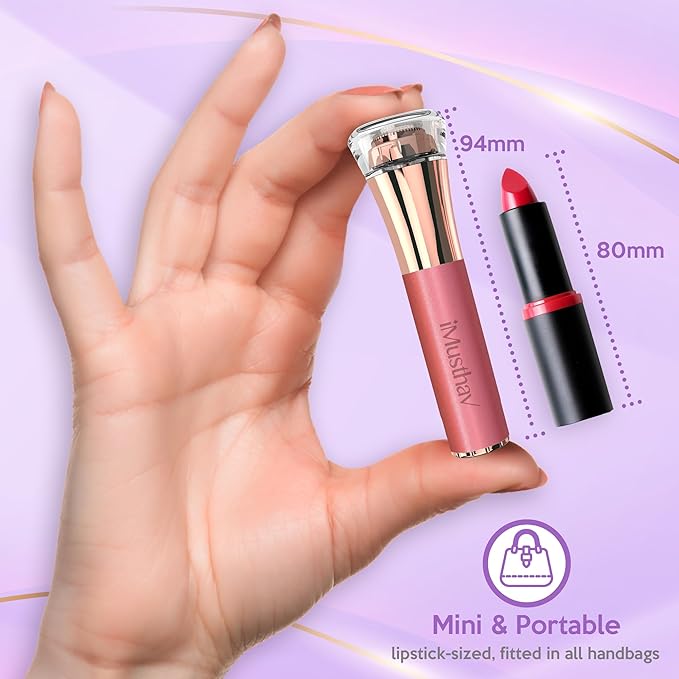Facial Hair Remover for Women – Painless 16mm Dual Ring Floating Head Blade, Portable, Electric Razor & Epilator for Flawless Face, Lips & Chin – with 18K Gold-Plated Head, 360° LED Light