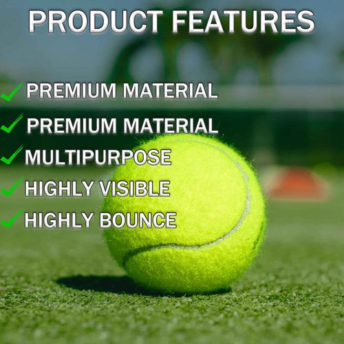 SHYUJAJIE Tennis Balls, 90 Pack Training Tennis Balls Bulk, High Elasticity Practice Tennis for Beginner, Exercise Playing Balls for Pet Dog(Multicolour)