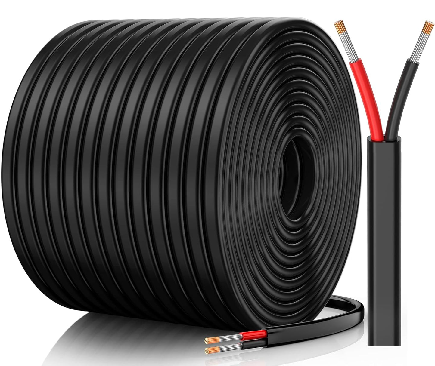 14 Gauge Wire, 14 AWG 2 Conductor Electrical Wire, Flexible/Oxygen-Free Tinned Copper/Stranded PVC 14/2 Cord for Automotive, Marine, LED Strips, Solar, RV, Lighting (200FT)
