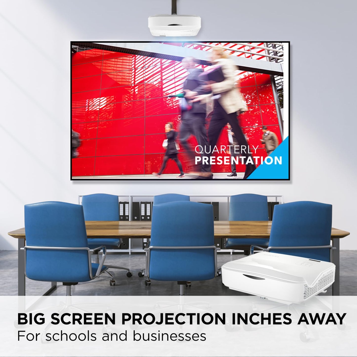 ViewSonic LS832WU 5000 Lumens WUXGA Ultra Short Throw Projector, 1.3 Optical Zoom, H/V Keystone, 4 Corner Adjustment, 360° Projection, HDMI/USB/3.5mm for Auditorium, Conference Room, Education