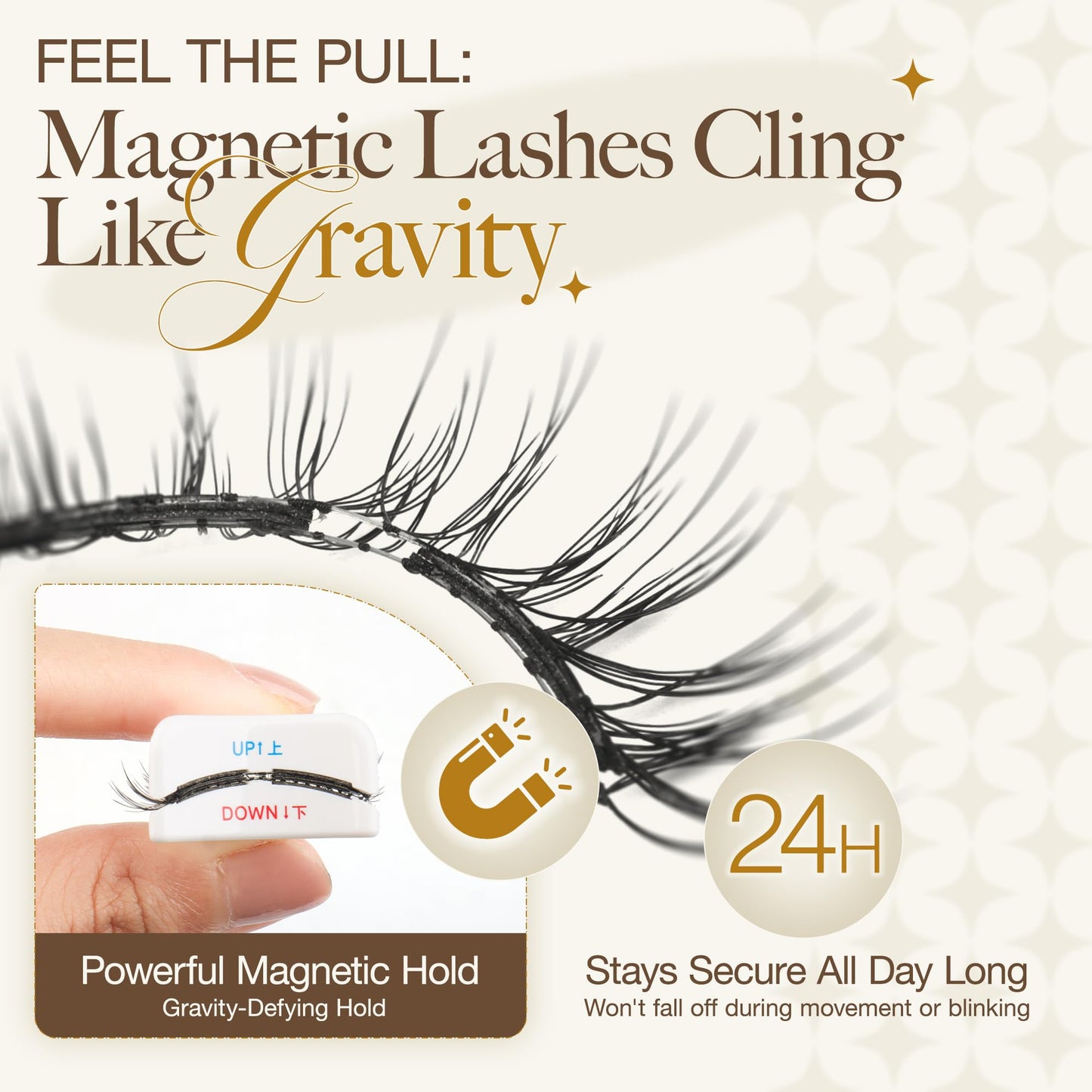 LASHVIEW Magnetic Eyelashes Natural Look, Reusable Manga Magnetic Lashes Kit with Applicator, No Glue Needed Magnetic Eyelashes