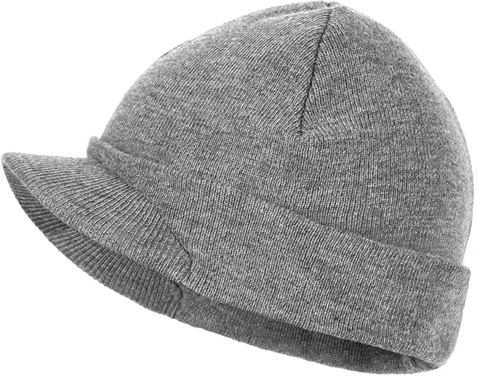 Zylioo Oversize Beanie Hats, XXL Big Size Ribbed Knit Cuffed Winter Hat for Cold Weather, Warm Skull Watch Cap