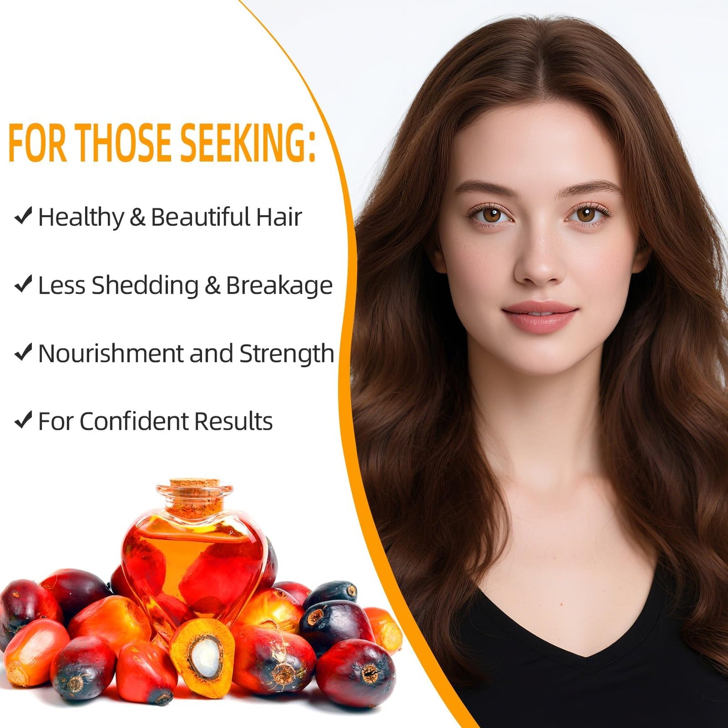 DCXC 100% Pure & Natural Batana Oil for Hair Growth - Strengthens Hair, Reduces Breakage and Hair Loss, Enhances Shine - Nourishment For All Hair Types - 60ml