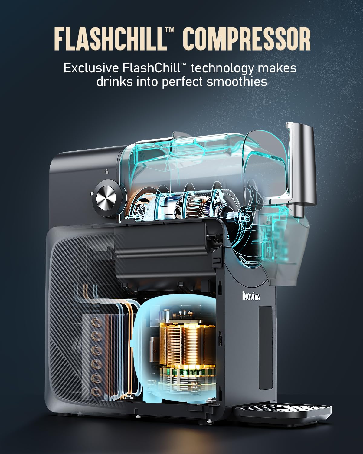 Slushie Machine, No Ice Needed, 88 oz INOVIVA Slushy Machine for Home with Self-Cleaning Function, Professional Frozen Drink Maker, 5 Preset Programs, Frozen Margaritas, Frappés, Milkshake, and More