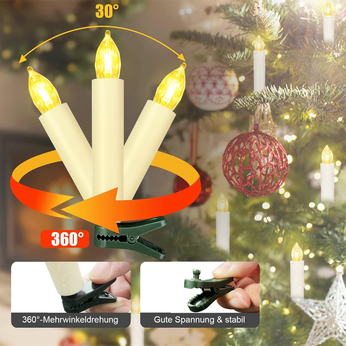 Sunjas 12PCS LED Flameless Candles Battery Operated Christmas Tree Candles with Remote, Button Cell Battery, Timer, Dimmer Battery Candle Flickering Warm Light Window Candle Christmas Home Decor