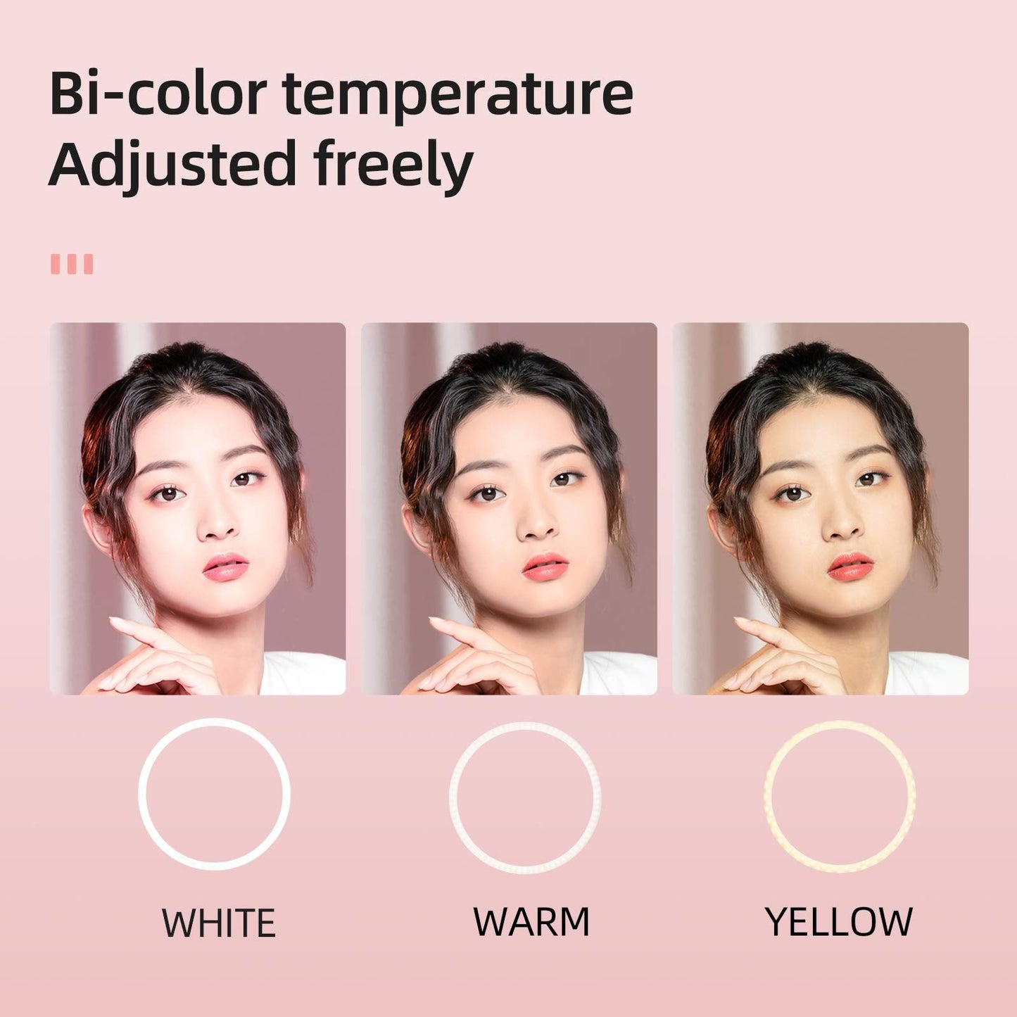 Ambitful Kn-21C 21Inch 53Cm Dimmable 3000~6000K Bi-Color Led Ring Light With Tripod And Phone Holder,With Remote, For Makeup, Se