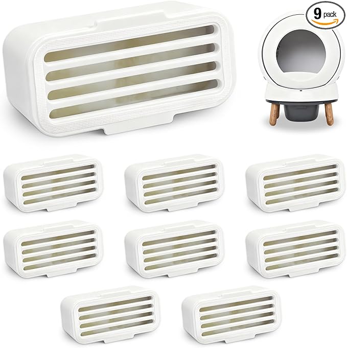 9 Pcs Deodorizer for PetSafe ScoopFree SmartSpin Self-Cleaning Cat Litter Box & HHOLOVE Self-Cleaning Cat Litter Box, Natural Essential Oils, Cat Friendly, Odor Control, Keep Home Fresh