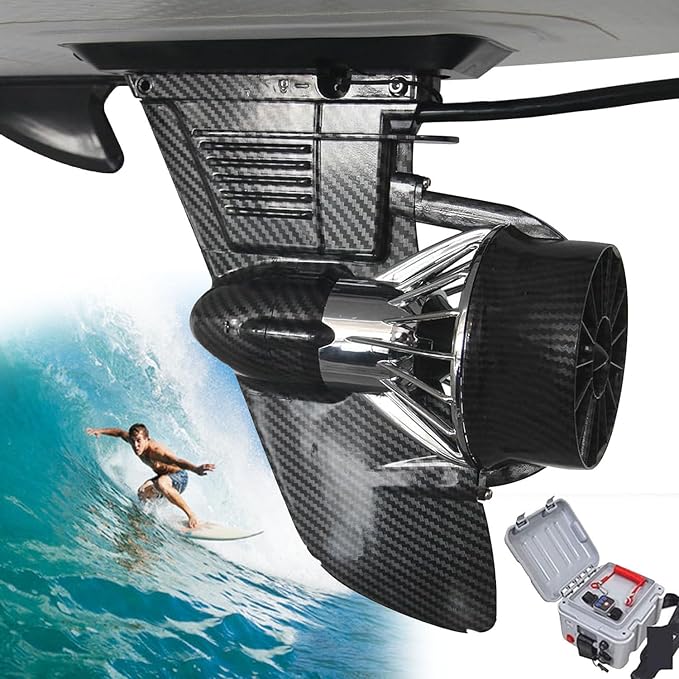 SICWEDIM Surfboard Electric Fin, SUP Fin Rechargable Electric Fin Stand Up Paddle Board, with Brushless Motor, Equipped wi...