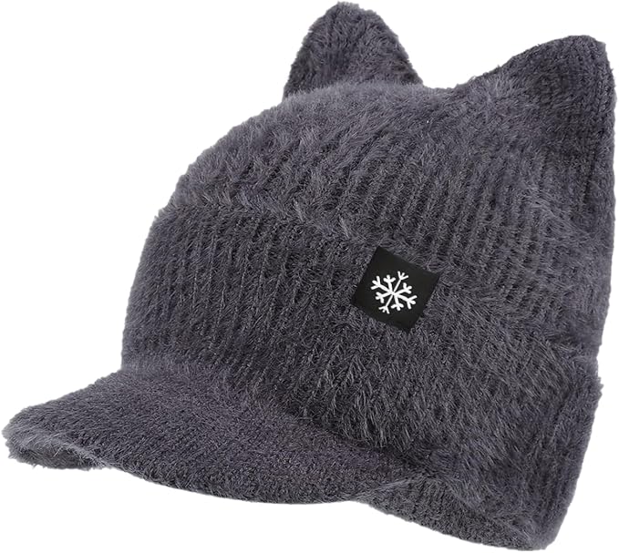 Stylish Winter Warm Hat for Friends Outdoor Sports Hat - Skiing Cycling Winter Season Clothing Accessory Dark Gray