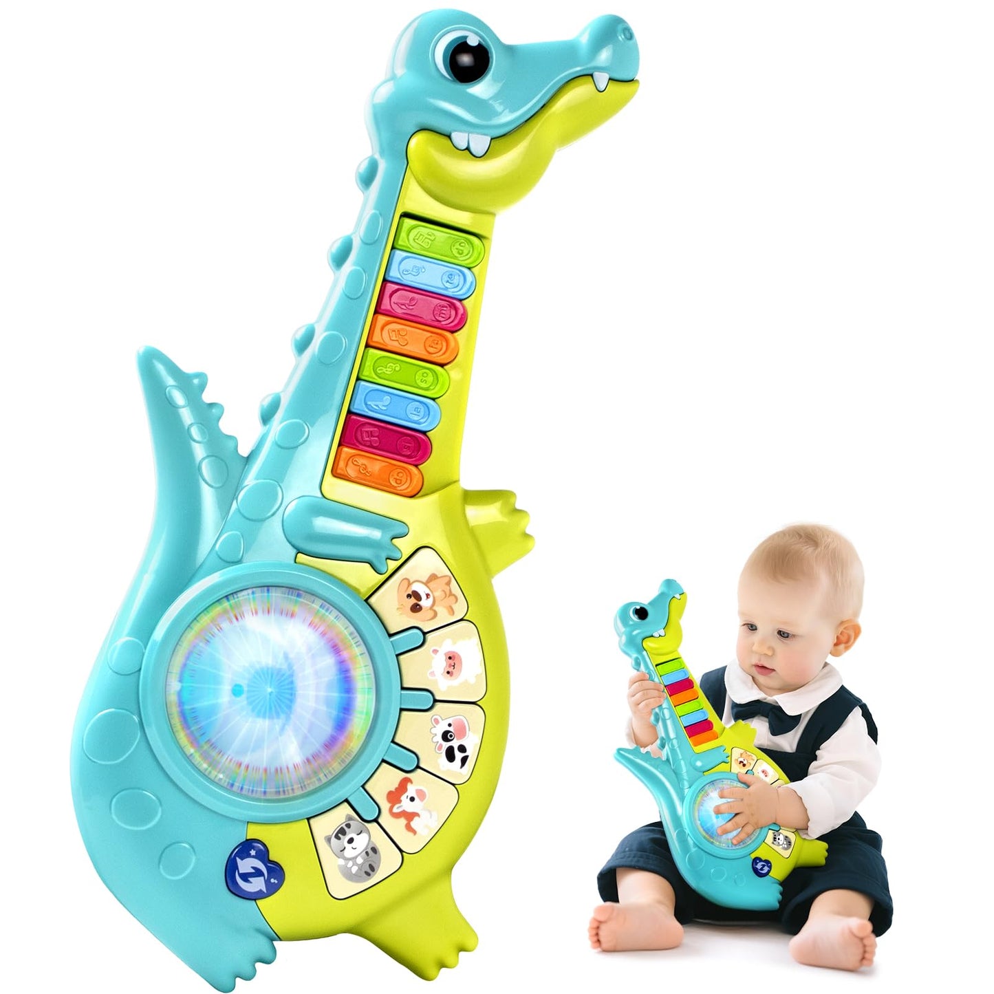 Marstone Toddler Toys for 1 Year Old Boy and Girl Gift: Baby Musical Toys 12-18 Months, Educational Piano Guitar for Toddlers 1-2 with Animals and Sounds, 1st First Gift for Birthday, Christmas, Xmas