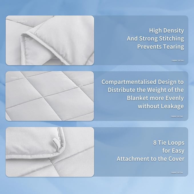 Topcee Weighted Blanket for Adults (15 lbs, 60" x 80") Queen Size Soft Cooling Heavy Blanket Sleeping, Apply to 130-160 lbs Body, Thick Breathable Blanket with Glass Bead, Easy Care