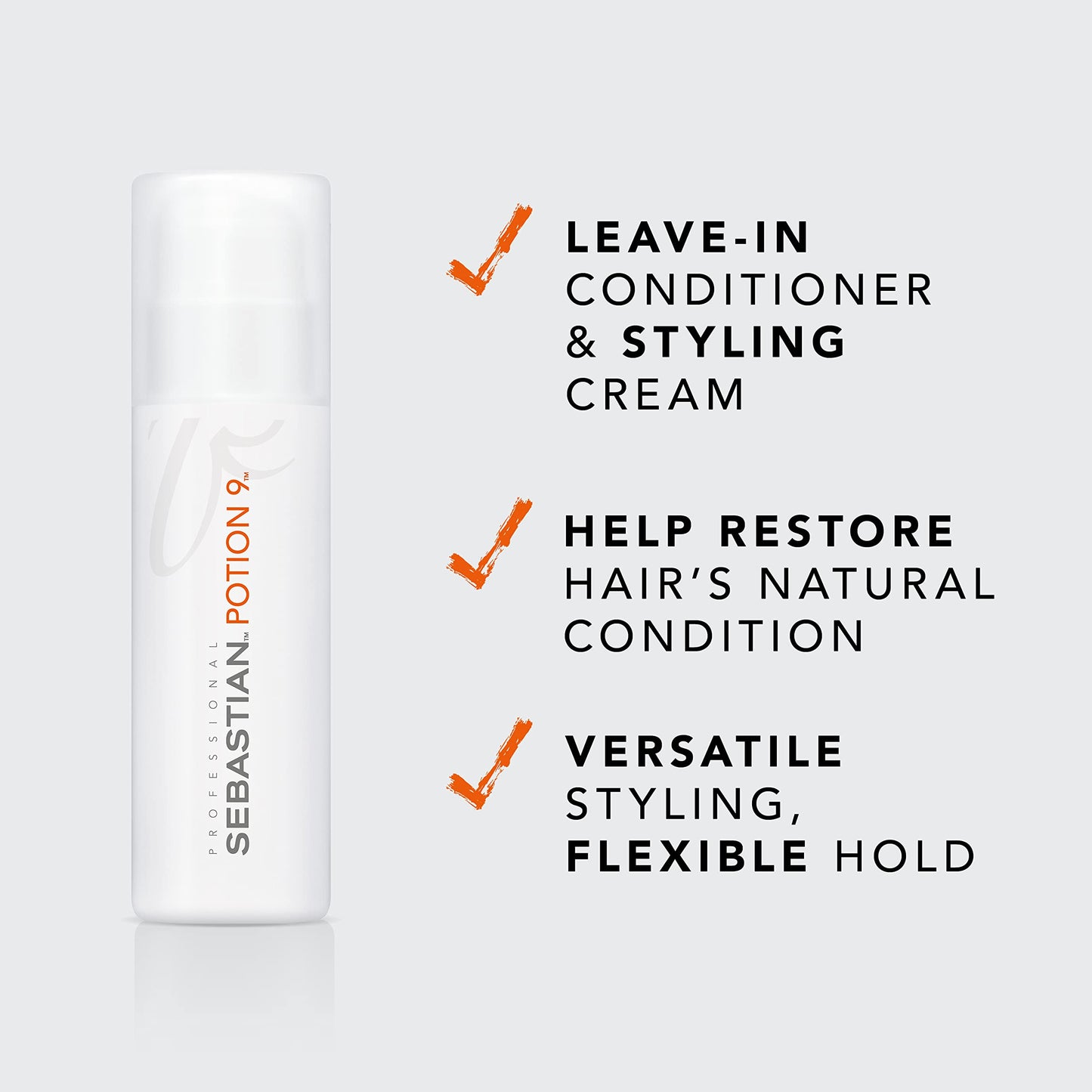 Sebastian Professional Potion 9 Wearable Hair Styling Treatment | Leave-in Conditioner with Flexible Hold | Trial Size, 1.7 fl o