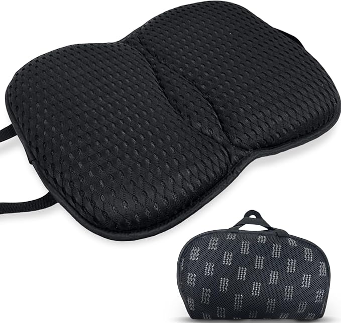 Newivi Portable 3D Breathable Seat Cushion – Foldable, Soft & Lightweight for Airplane Travel Stadium Cushion