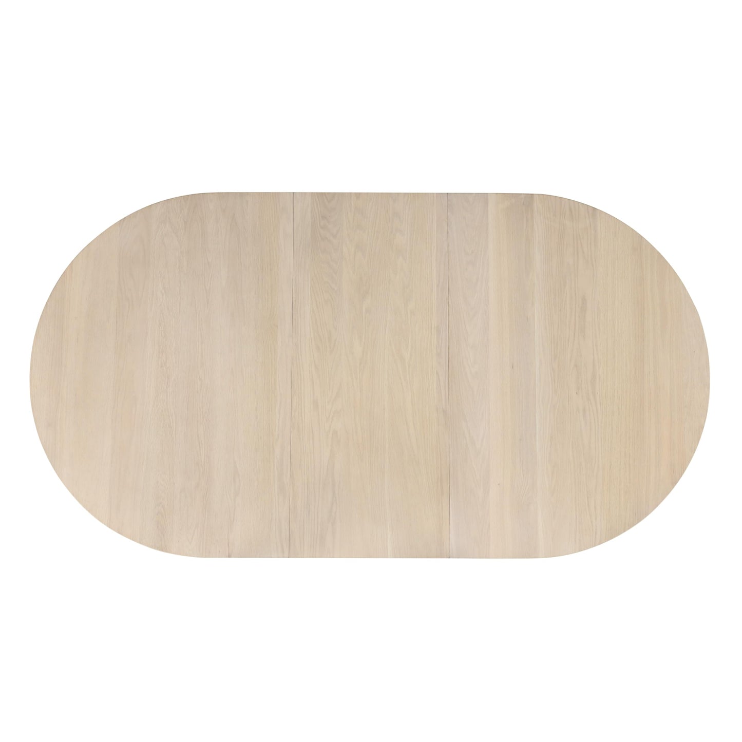 Furniture of America Alakez Mid-Century Modern Solid Wood 60 to 78-inch Oval Extendable Dining Table with One 18-inch Leaf, Double Pedestal Base for Home Kitchen, Dinettes, White Oak