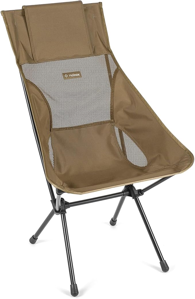 Helinox Sunset Chair Lightweight High-Back Collapsible Camping Chair Coyote tan, 3.4Ibs Outdoor Chairs, Picnic Chair, Port...