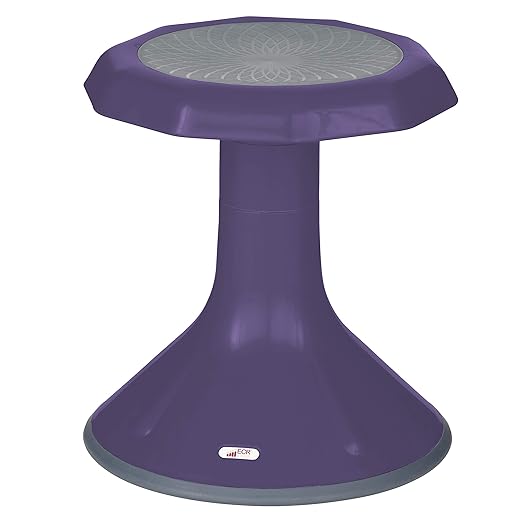 ECR4Kids ACE Active Core Engagement Wobble Stool, 15-Inch Seat Height, Flexible Seating, Eggplant