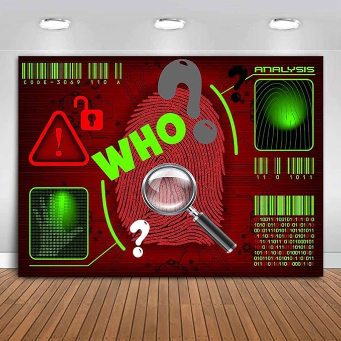 Detective Backdrop Police Mystery Investigation Analysis Photography Background 7x5ft Top Secret Birthday Party Baby Showe...