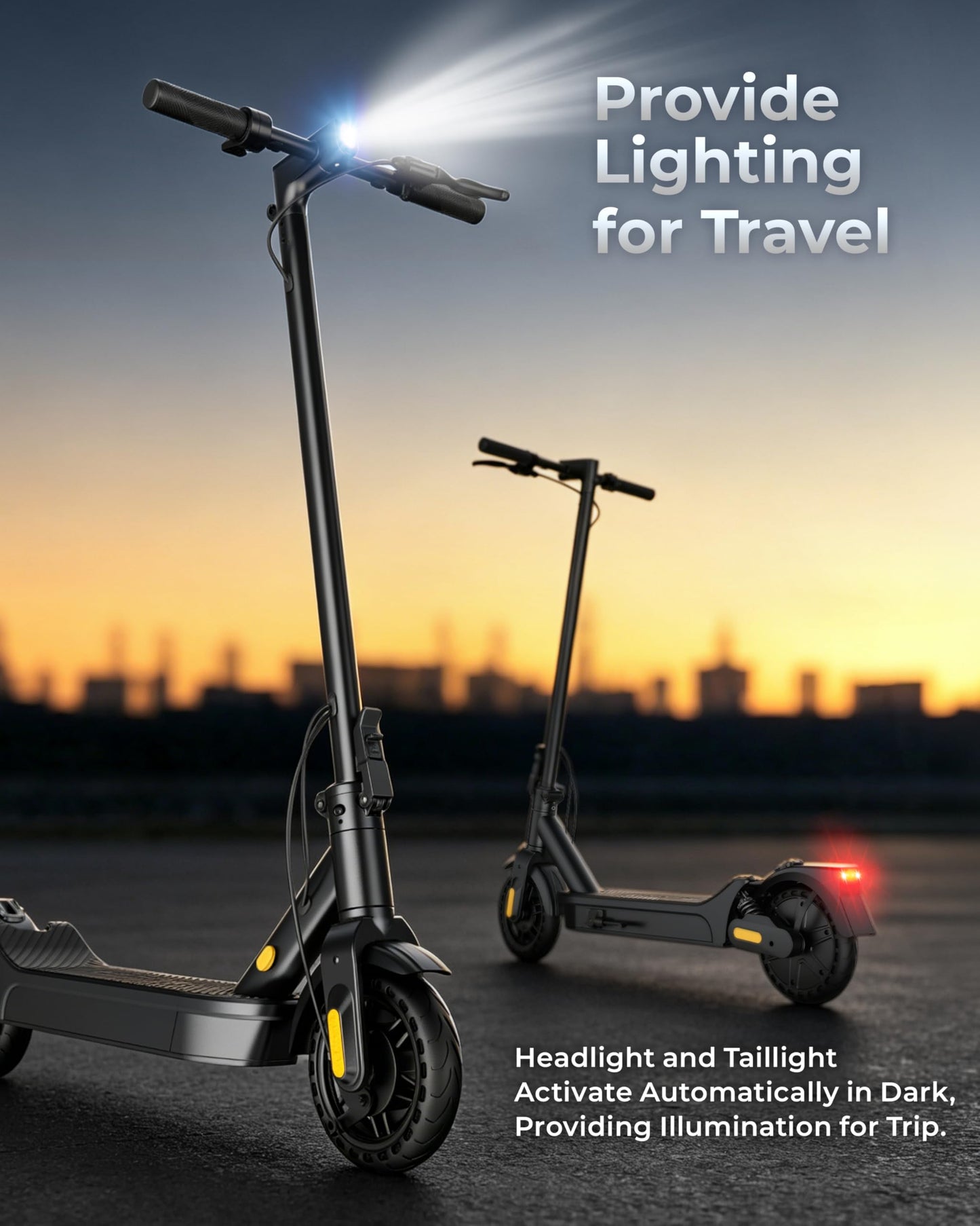 Electric Scooter for Adults 350W /600W, 20MPH, 17 Miles Adult Electric Scooters with Long Range, 8.5" Tire Motorized Scooters, Foldable E-Scooter Commuter with App, Rear Dual Damping Suspension