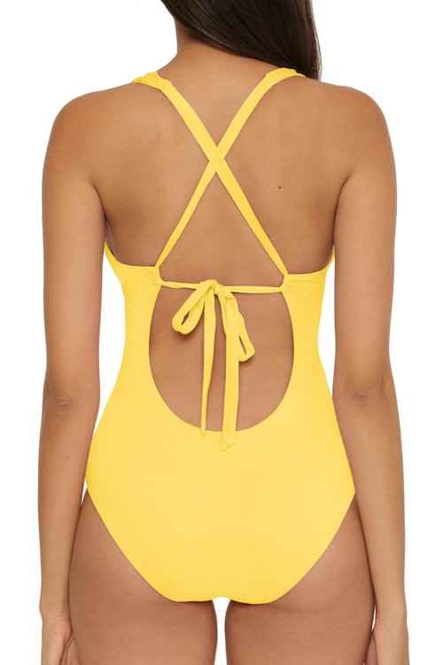 BECCA Women's Standard Color Prism One Piece, Banana, Medium