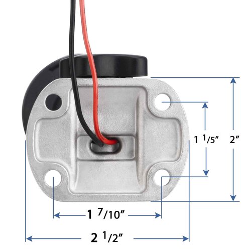 MARINE SYSTEM Made 3-NM LED Fold Down Boat Stern Light All Round 360° Boat Anchor Light for Pontoon and Fishing Boat, 12-24V (25" SS)