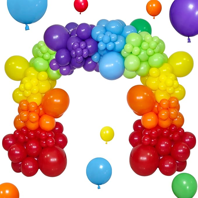 KAWKALSH Rainbow Balloon Arch Kit 111Pcs 18 12 5 Inch Latex Colorful Party Balloons Garland for Birthday Baby Shower Weddi...