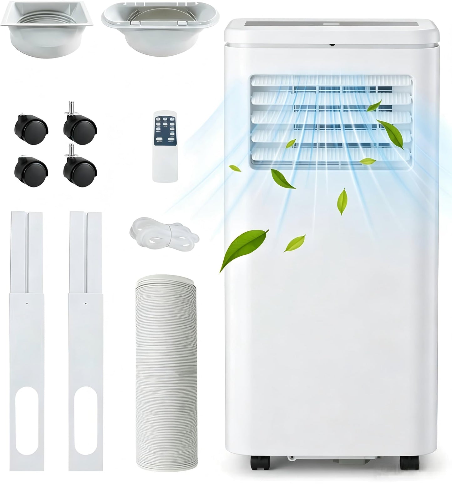 Garvee 10000BTU Portable Air Conditioner 3 in 1, Quiet AC Unit with Fan & Dehumidifier Up to 450 sq.ft, Dehumidifier & Fan, LED Display, Remote, Window Kit, for Bedroom/Office/Dorms/Apartment