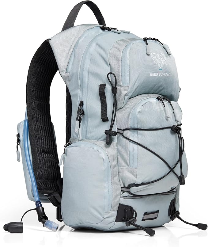 Water Buffalo Hydration Backpack - Sherpa 22L Hiking Backpack with Water Bladder - Water Backpack for Hiking with Waterpro...