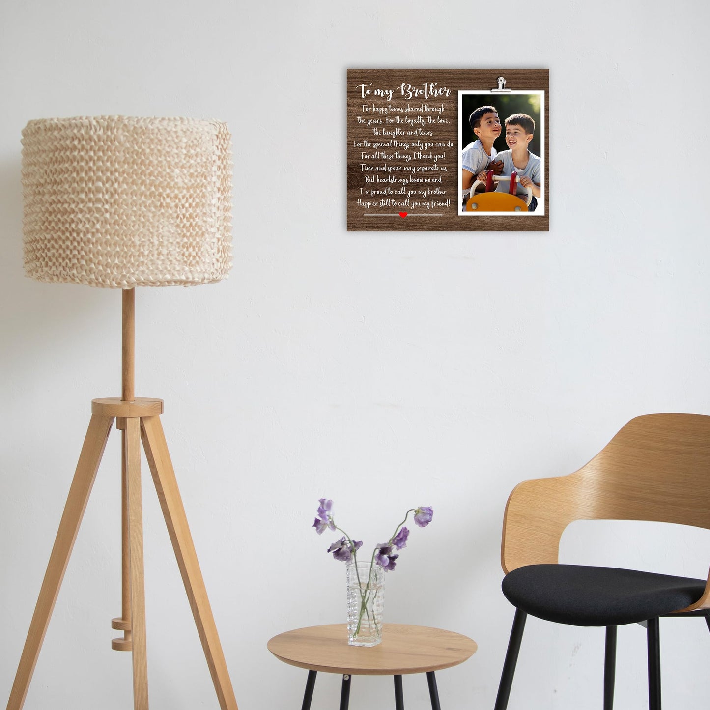 To My Brother Picture Frame - Birthday for Sibling from Sister, Little or Big Brother Present