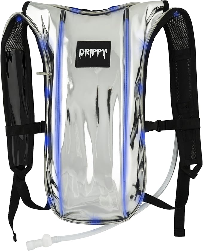 LED Hydropack Rave Hydration Backpack – Festival, Hiking, & Running for Women & Men - 2 Liter Leakproof Bladder – Anti-The...