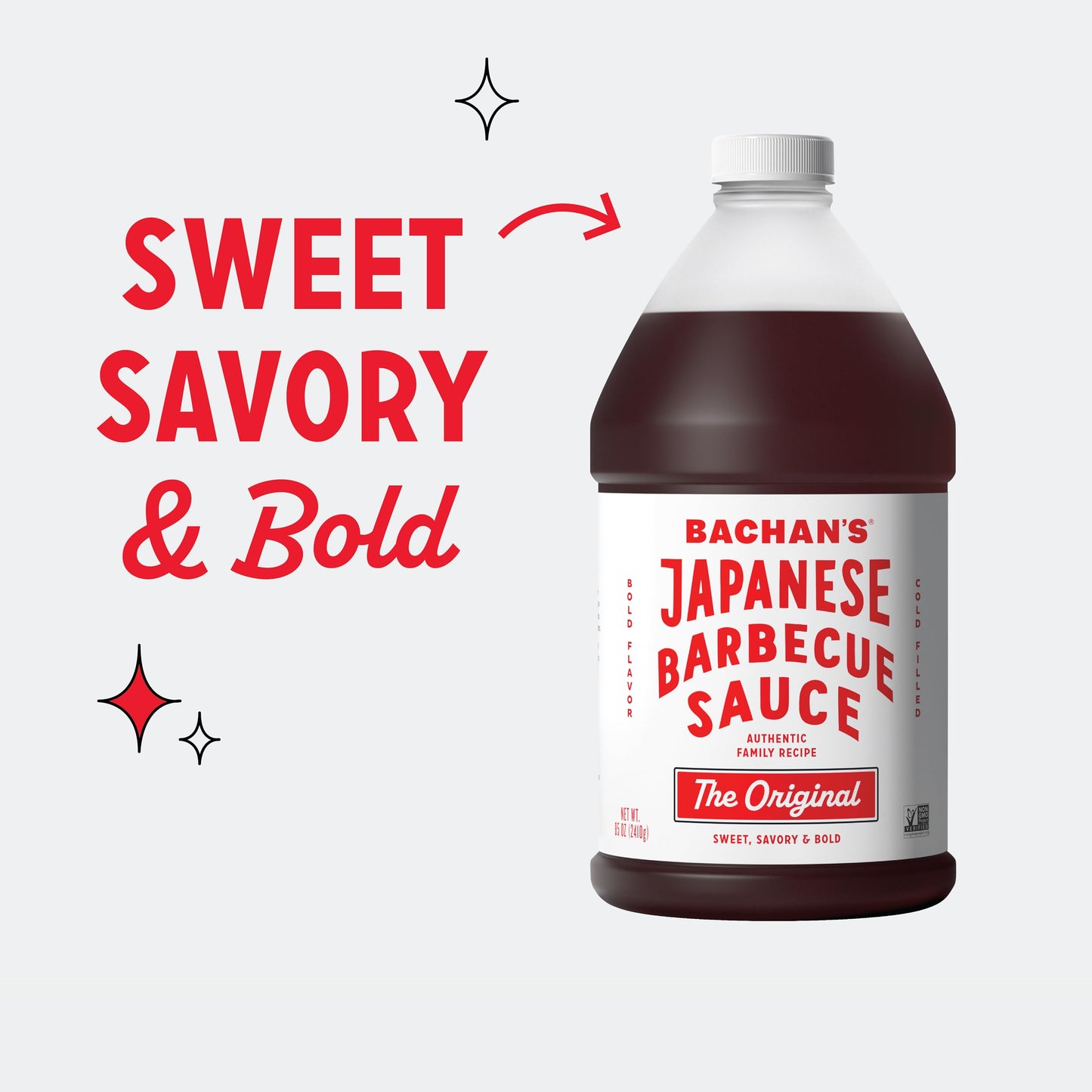 Bachan's - Original Japanese Barbecue Sauce, 85 Oz, Half Gallon - BBQ Sauce for Wings, Chicken, Beef, Pork, Seafood, Noodles, and More. Non GMO, No Preservatives, Vegan, BPA free