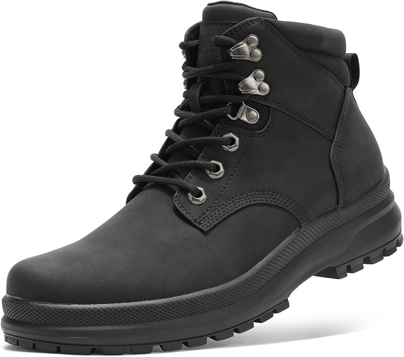 ANJOUFEMME Men's Winter Hiking Boots, Lightweight Ankle Support & Slip-Resistant, Comfortable Trail Shoes for Outdoor Trek...