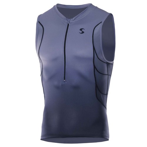 Synergy Men's Elite Tri Tank Top Singlet (Smoke Gray, Small)