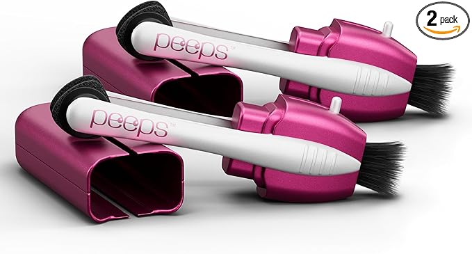 CarbonKlean Peeps Glasses Cleaner - for Eyeglasses, Reading Glasses, and More - Lens Cleaner with Carbon Microfiber Tech - Soft Touch Pink - 2 Count