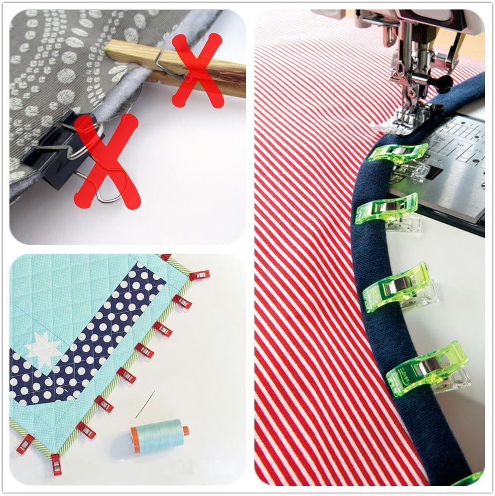 HONEYSEW Bias Tape Maker 6MM 12MM 18MM 25MM with Binder Foot Bradawl Quilting Clips Sewing Pins Kit (BTM-S2)